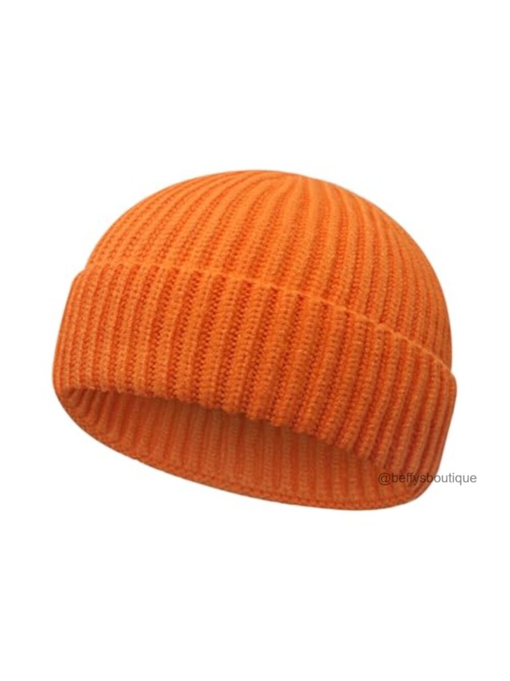 Wool Fisherman Beanie Short Cuff Knit Hat Men Women Warm Winter